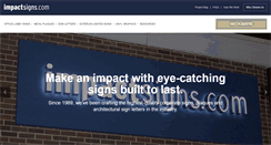 Desktop Screenshot of impactsigns.com