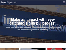 Tablet Screenshot of impactsigns.com